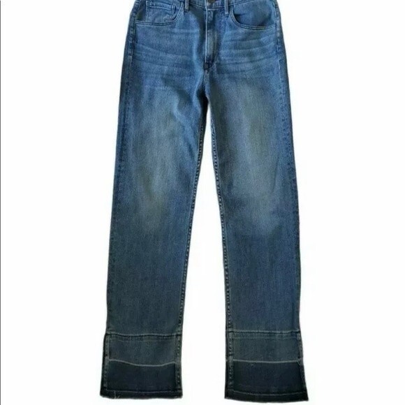 3X1 N.Y.C Womens Blue Released Hem High Rise Denim Straight Leg Jeans size 28 - Picture 7 of 7